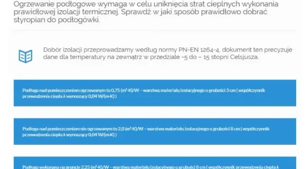 Jaki styropian pod podłogówkę wybrać, aby uniknąć strat ciepła?